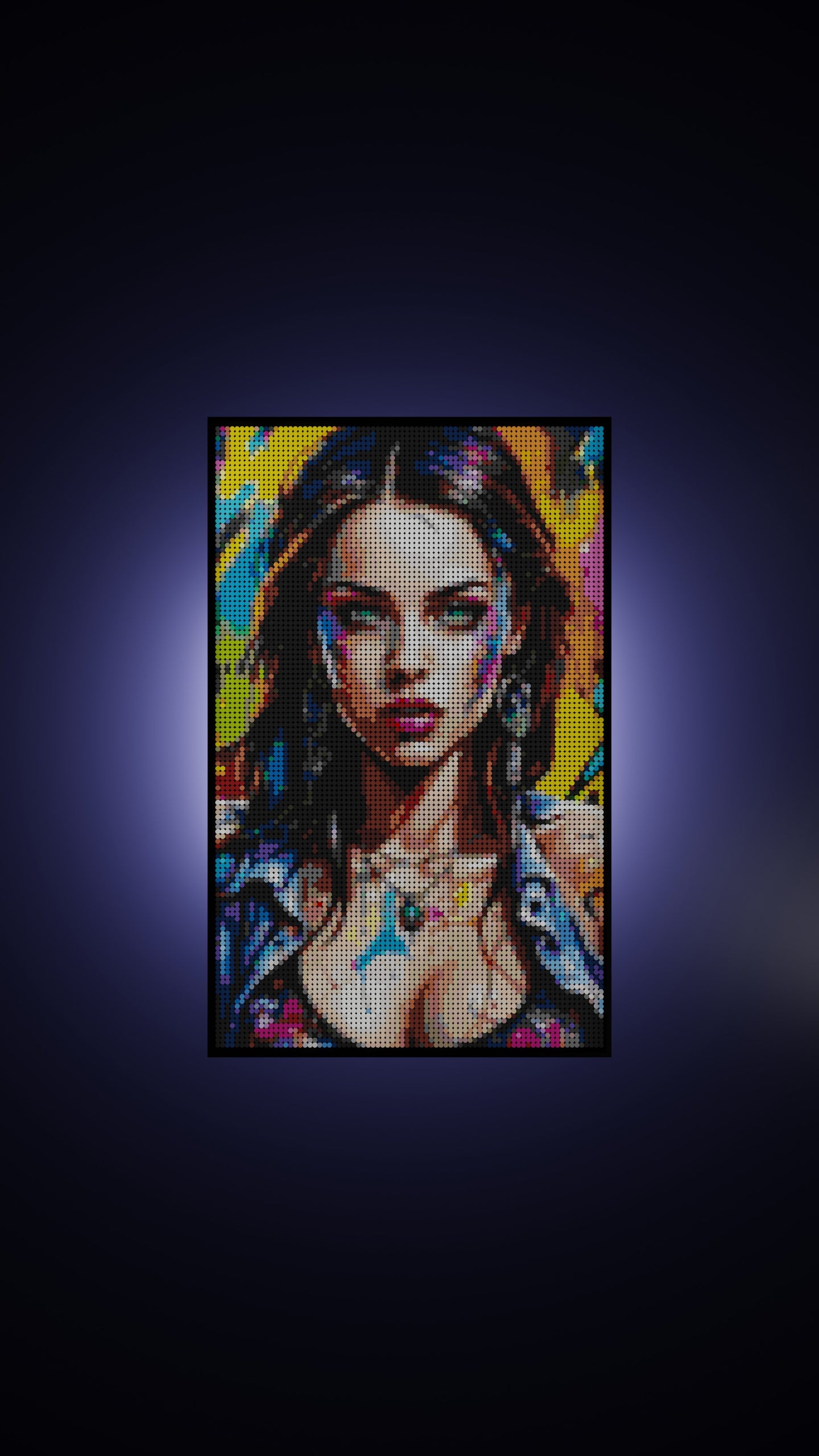 Euphoria in Motion LEGO® Style mosaic pixel art design for display